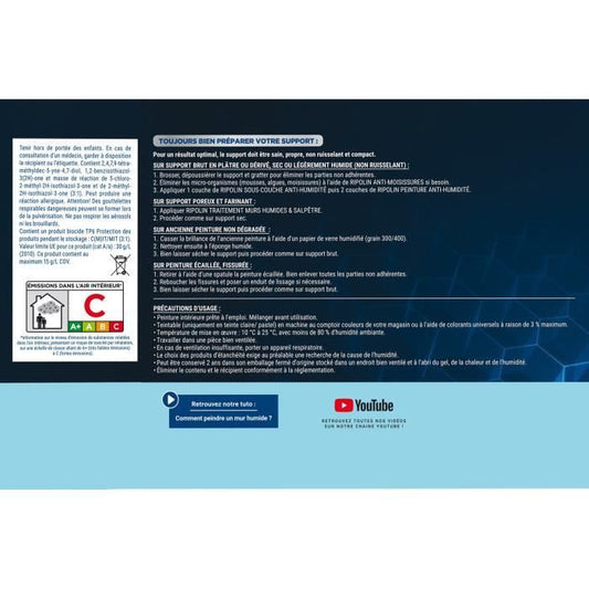 Ripolin mouse gray satin anti-humidity waterproofing paint 2,5L