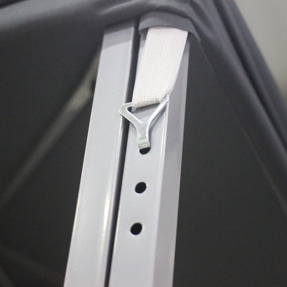 Outsunny Gartenpavillon 2,95 x 2,95 m Pavillon Gartenzelt Festzelt Partyzelt Stahl Polyester Grau