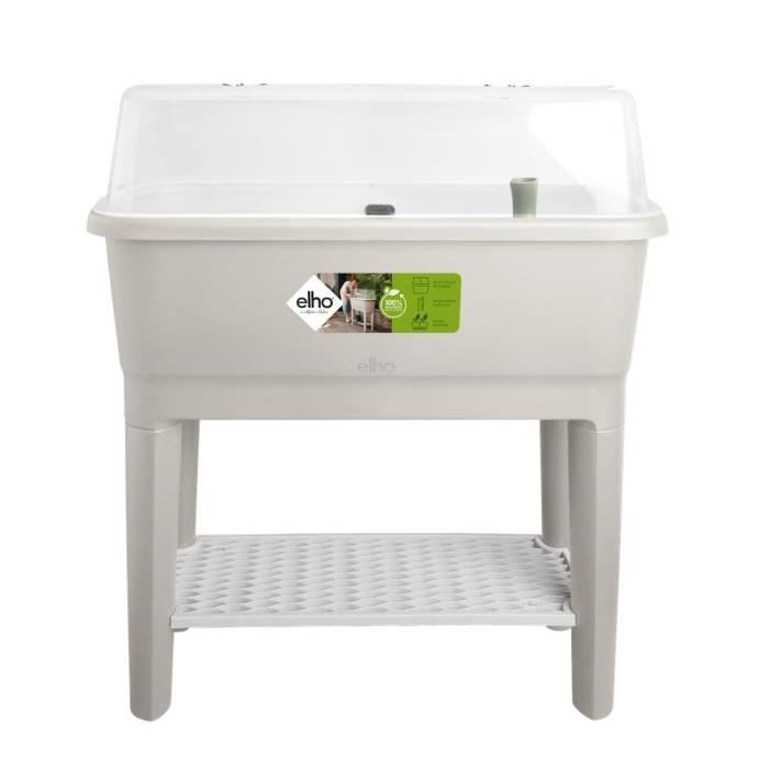 ELHO Noa Standing Vegetable Garden - Gray - L 79 x B 39 x H 94 cm - cultivation and harvesting - 100% recycled