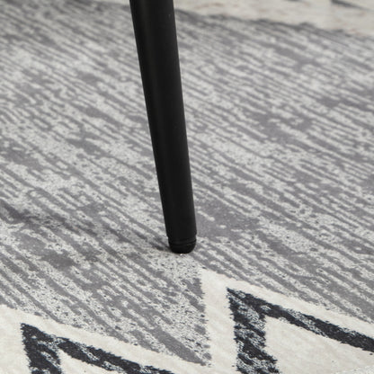 HOMCOM Hocker, Fußstütze, gepolsterter Sitz, Kaschmir-Optik, Stahlbeine, 42 x 42 x 44 cm, Hellgrau