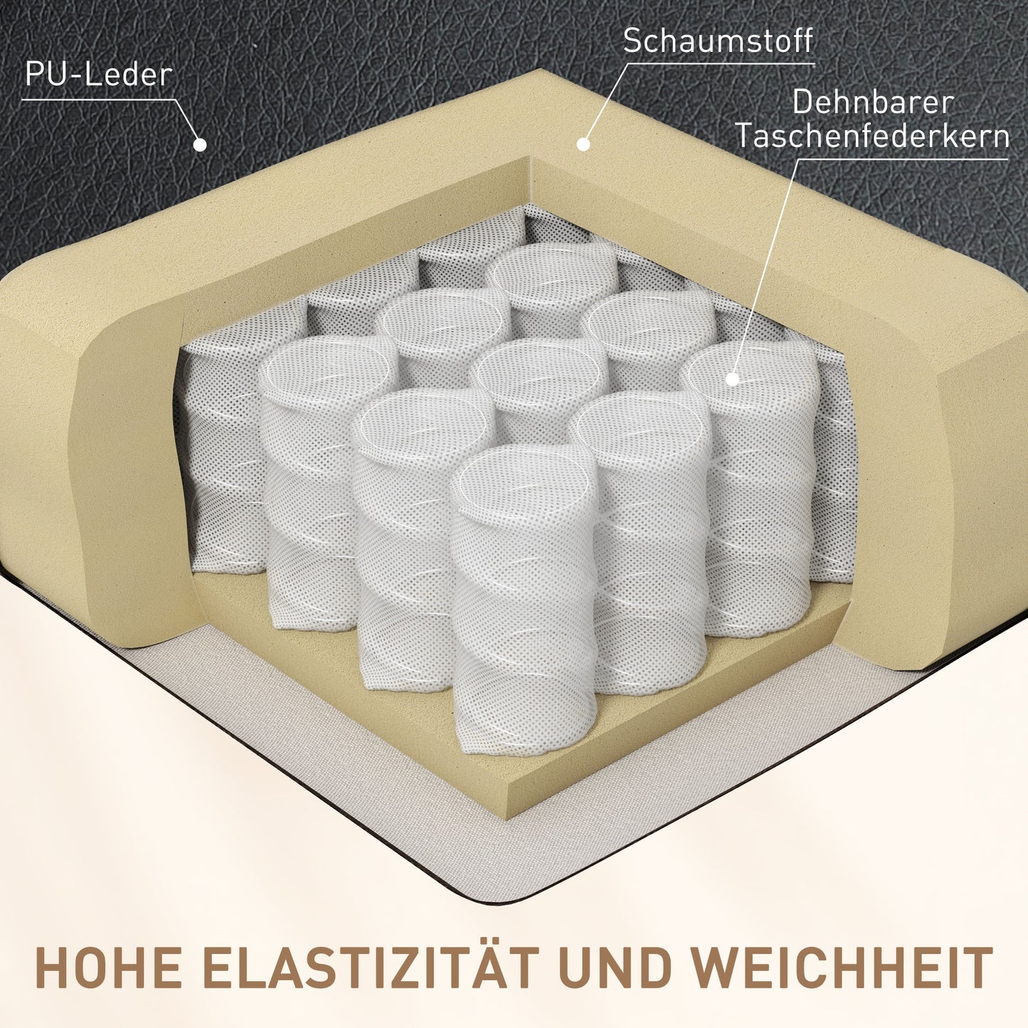 HOMCOM Massagesessel, Relaxsessel, Wippfunktion, 8 Vibrationspunkte, inkl. Fernbedienung, Schwarz