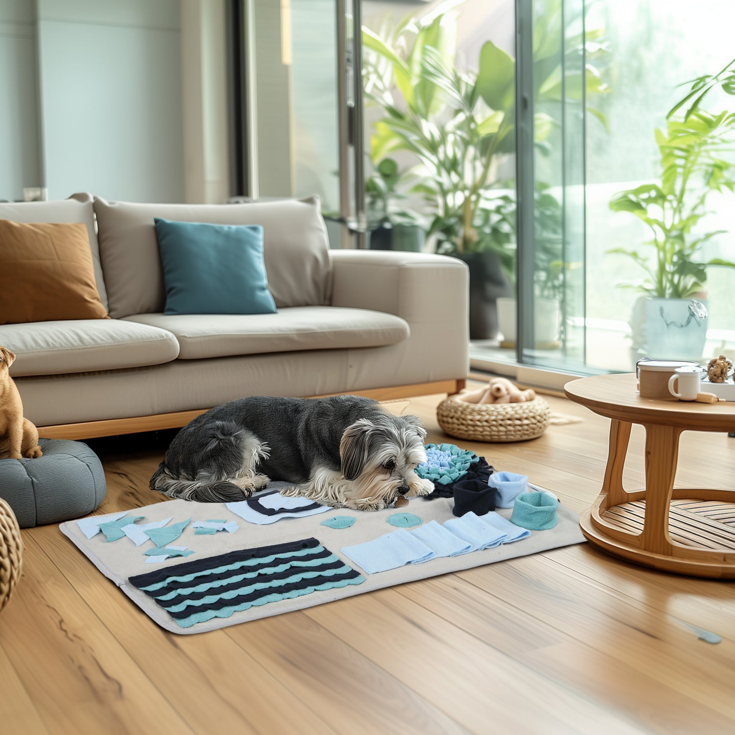 PawHut Hundedecke, komfortabelt, dekorativt element, 74x50x5cm, Mehrfarbig