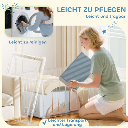 AIYAPLAY 5er-Set Schaumstoff-Kletterblöcke, Cordbezug, leichtes Gewicht, zum Bauen, Krabbeln, Klettern, Bunt