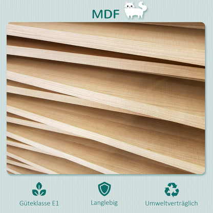 PawHut Katzenliege Katzen Wandliege Katzenbett Katzenregal Wandmontage Plüschauflage Braun 41 x 28 x 21 cm