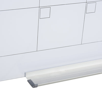 Vinsetto Whiteboard Whiteboard Kalender für Organisation Ferienpläne und Monatsplanungen inkl. 1 Stifthalter, 4 Marker & Radierer 90 x 60 cm
