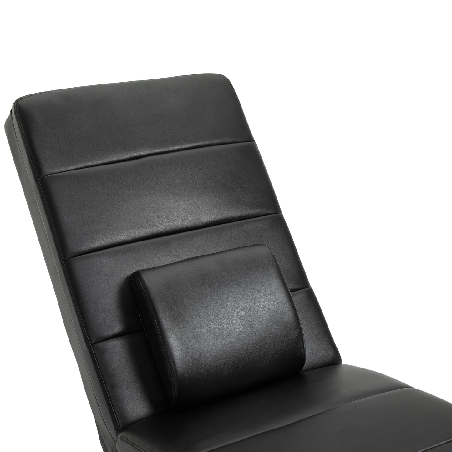 HOMCOM Relaxliege mit Massagefunktion Loungesessel Ergonomisch hohe Rückenlehn, mit Massagefunktion und Kissen mit Zero-G Design Lounge Sessel Kunstleder Metall Schaumstoff Schwarz 58 x 163 x 87 cm