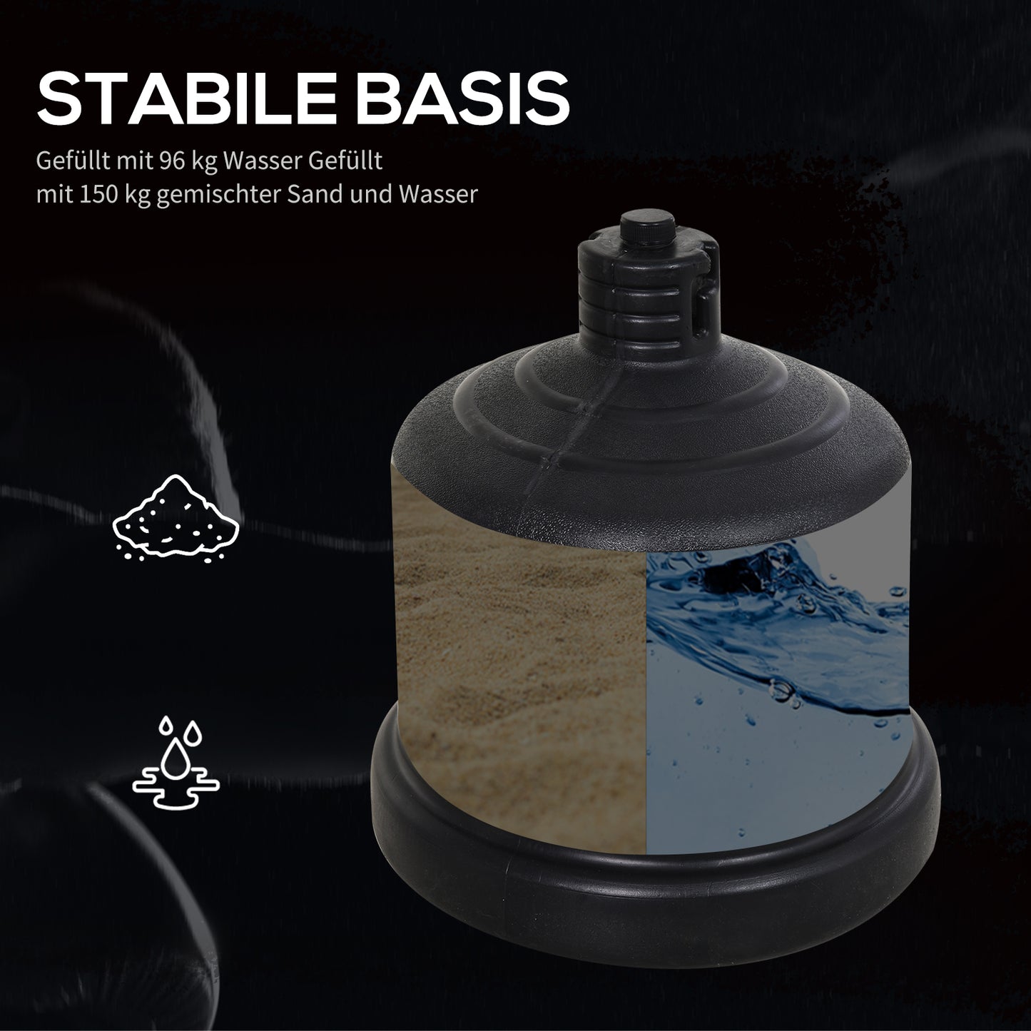 HOMCOM Standboxsack Boxpuppe Boxdummy DummyTraining Boxpartner Boxsack Box 158-186 cm Höhenverstellbar NEU Schwarz+Braun