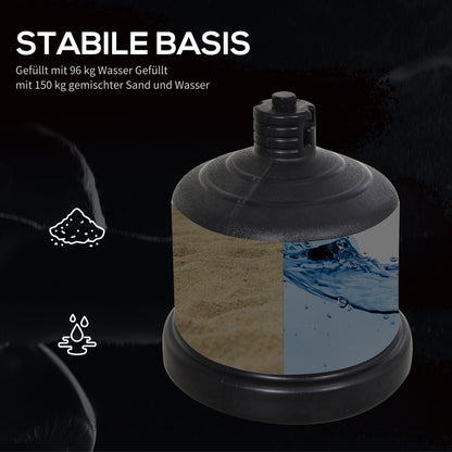 HOMCOM Standboxsack Boxpuppe Boxdummy DummyTraining Boxpartner Boxsack Box 158-186 cm Höhenverstellbar NEU Schwarz+Braun