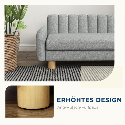 PawHut Hundebett, weiches Kissen, waschbarer Bezug, rutschfeste Füße, grå, 94B x 61T x 40H cm