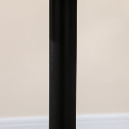 HOMCOM Esstisch für 2 Personen, runde Tischplatte, Stahlfuß, schwarz, 70 x 70 x 75 cm