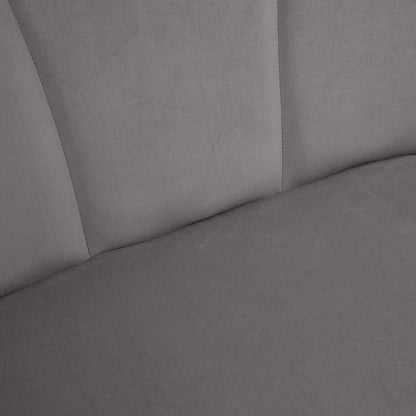 HOMCOM 2-Sitzer-Sofa, Doppelsofa, Zweisitzer Loungesessel im Modern-Design, bis 160 kg belastbar, 132 x 66 x 80 cm, Grau