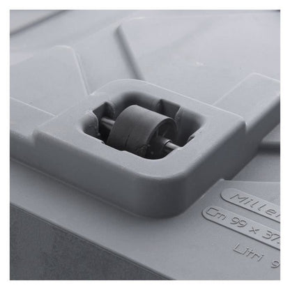 Cube Flower Pot - DEROMA - Millennium R - Anthracite - Self-Watering - Casters - 49 cm