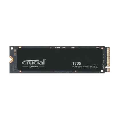 Internal Gaming SSD - CRUCIAL - T705 SSD 1TB PCIe Gen5 NVMe M.2 (2024) - Backwards compatibility PCIe 3.0 and 4.0 - CT1000T705SSD3