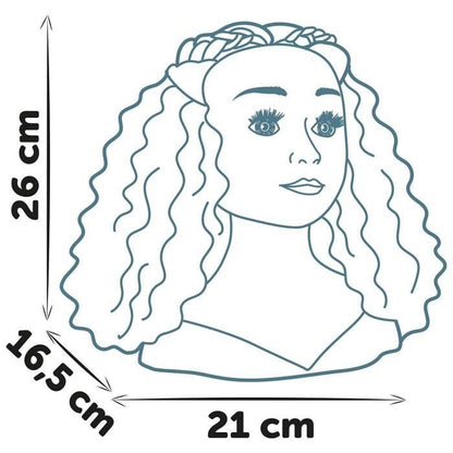 Smoby - Afro hair styling head - Easy to style - 23 realistic accessories - Heat-sensitive lips - Storage hatch