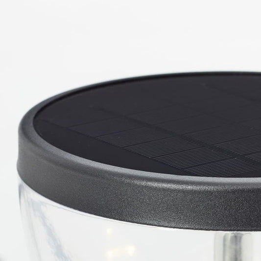Outdoor bollard - BRILLIANT - TULIP - LED and solar - Motion detector - Stainless steel and plastic - 4 W - Black