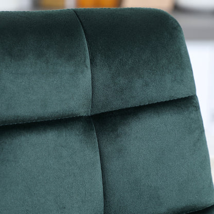 HOMCOM Barhocker 2er-Set, modernes Design, weicher Sitz, Stahlrahmen, 42 x 47 x 105 cm, Grün