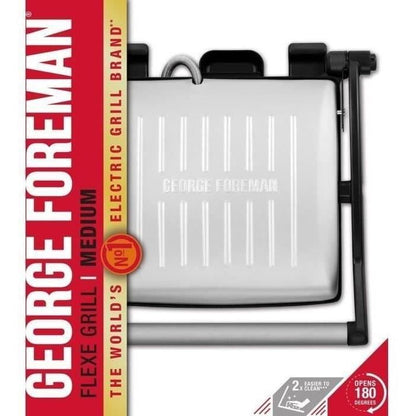 Flexe Grill 180 ° George Foreman 26250-56 - 2 in 1 grill and plancha - 1800W - Premium design stainless steel - Practical storage