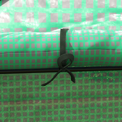 Outsunny Ersatzfolie für Gewächshaus, Ersatzabdeckung mit UV-Schutz, Rolltür, Seitenfenster, 140 x 73 x 190 cm, Grün