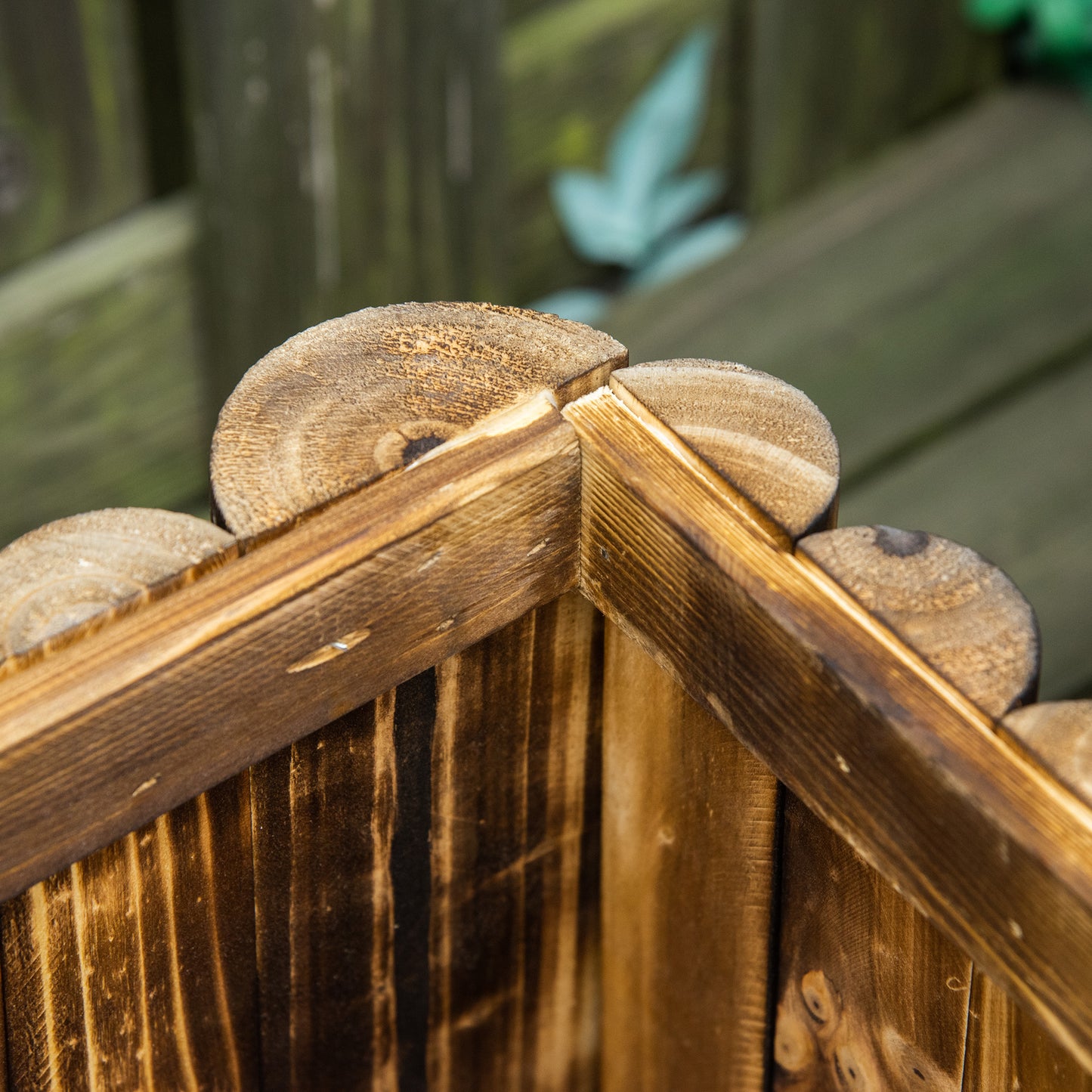 Outsunny Hochbeet Pflanzkasten Kräuterbeet Pflanzbeet Gemüse Blumenbeet Blumenkasten, Tannenholz 78x35x30 cm