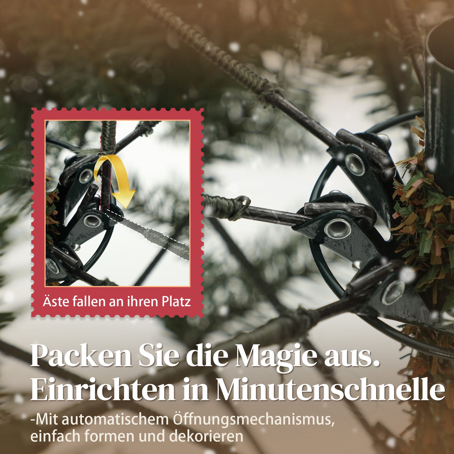 HOMCOM Künstlicher Weihnachtsbaum, 180 cm, klappbare Äste, Metallständer, vielseitig, Grün