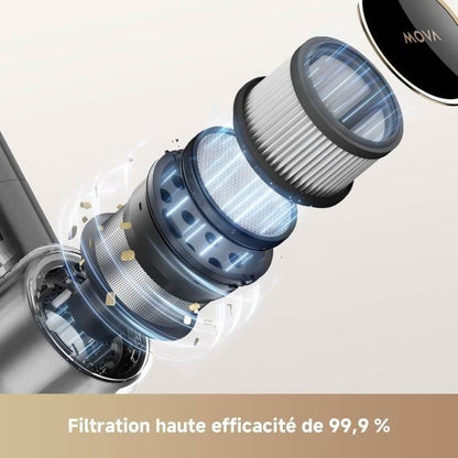 Mova S5 Sense - Cordless Stick Vacuum Cleaner - OptiInsight Multi-Surface Brush with Tangle-Free Design - Smart Adjustment