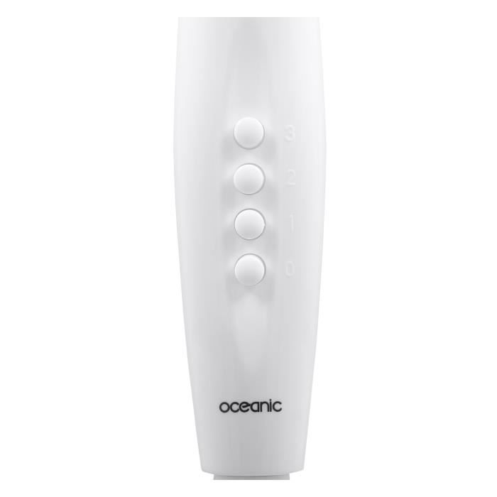 OCEANIC pedestal fan - 45W - Diameter 40 cm - Adjustable height - Oscillation - White