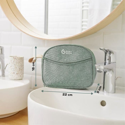 Babymoov baby care kit - birth - in recycled fabric certified GRS -10 accessories, matcha
