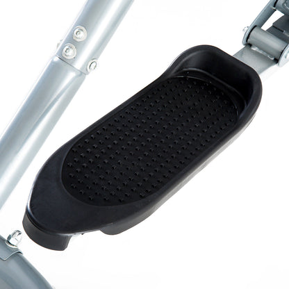 HOMCOM Crosstrainer, Heimtrainer, LCD-Display, einstellbares Brustpolster, Stahl, Silber, 96 x 60 x 152cm