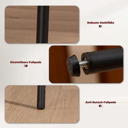 HOMCOM Esszimmerstuhl, Cordbezug, Schalenform, Metallbeine, Fußpolster, Grau