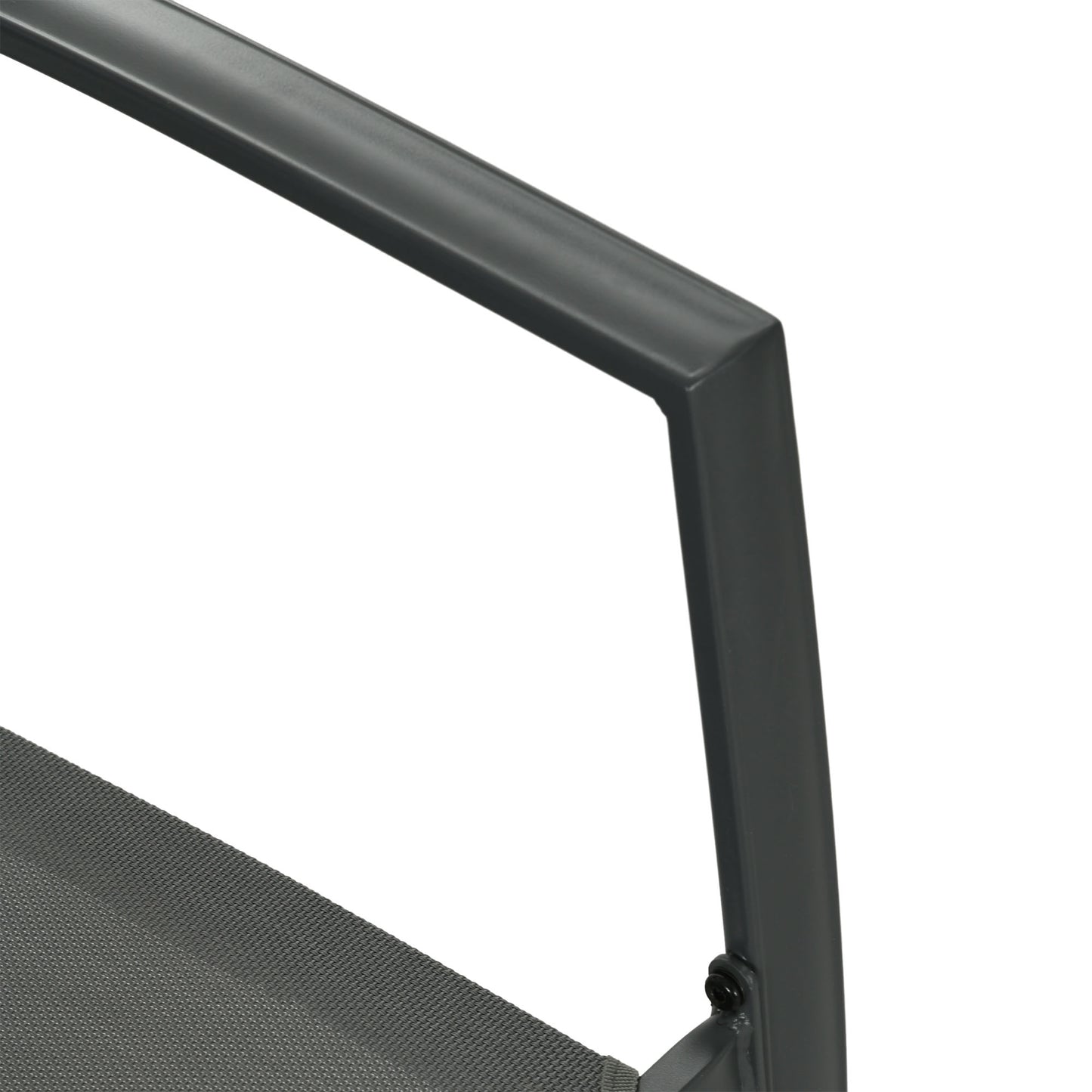 Outsunny Gartenmöbel-Set Gartensitzgruppe, 1 Tisch, 4 Stühle, 150 x 87 x 72 cm, Grau