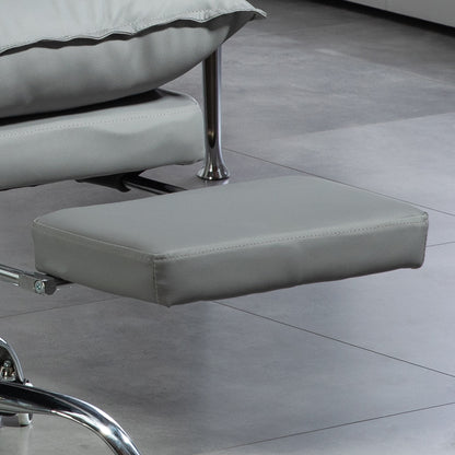 Vinsetto Ergonomischer Bürostuhl, verstellbare Sitzhöhe, neigbare Rückenlehne, Kunstleder, Hellgrau