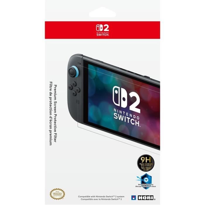 Premium Tempered Glass Screen Protector - HORI - Nintendo Switch 2 - Anti-blue light - 9h Hardness Rating