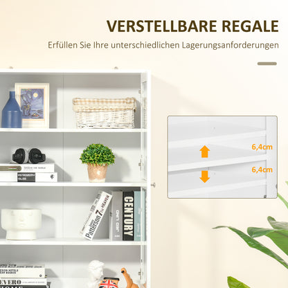 HOMCOM Bücherregal Wandregal Regal, 2 Regale, 76 cm x 40 cm x 178,5 cm, Weiß