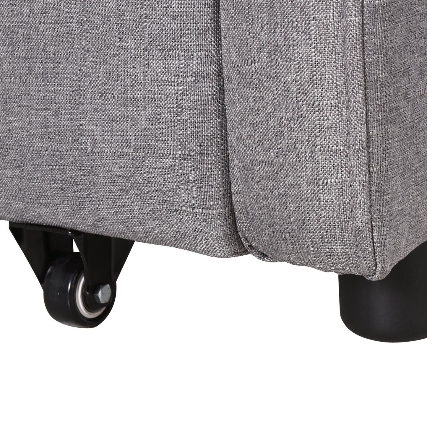 HOMCOM Schlafsofa für 2 Personen, mit Stauraum, leichter Umbau, flexibles Design, Grau