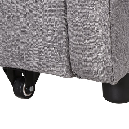 HOMCOM Schlafsofa für 2 Personen, mit Stauraum, leichter Umbau, flexibles Design, Grau