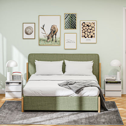 HOMCOM Nachttisch im 2er-Set mit Schubladen und Ablage, moderner Beistelltisch, für Schlafzimmer, Weiß