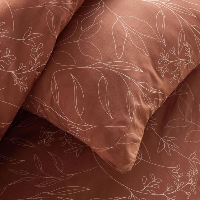 Bedding set - TODAY Crazy - Floral print - 2 people - 220 x 240 cm - Orange