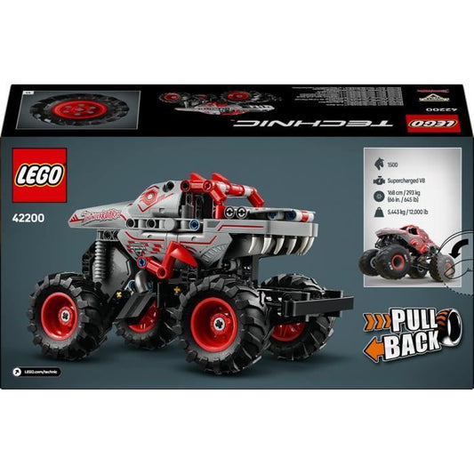 LEGO Technic 42200 Monster Jam ThunderROARus Pull Back Dinosaur Truck for 7 Year Olds