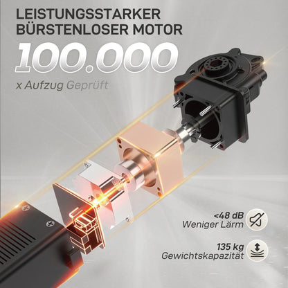 HOMCOM Relaxsessel mit leisem Motor, Polstersessel mit robusten Stoffbezug, Memory-Funktion, anpassbare Fußstütze, Grau