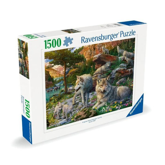 Puzzle 1500 pieces Wolves in Spring, Adults & Children from 14 years old, Premium quality puzzle 80x60cm, 12000719, Ravensburger
