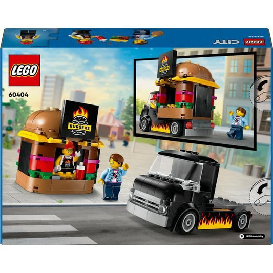 LEGO 60404 City Burgers Food Truck, Van Toy, Imaginative Play with Van and Minifigures