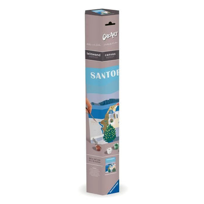 RavensburgerCreArt Canvas 30x40 cmSantoriniPaint by numbersAdultRelaxation and creative activityFrom 12 years old23906