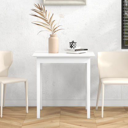 HOMCOM Küchentisch Esstisch Quadratischer Tisch, modernes Design, 75 cm x 75 cm x 76 cm, Weiß