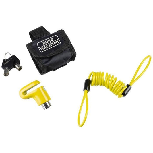 Cable bicycle lock - BURG WACHTER - 520 50 Yellow SB - 14 mm sheathed steel cable, 100 cm