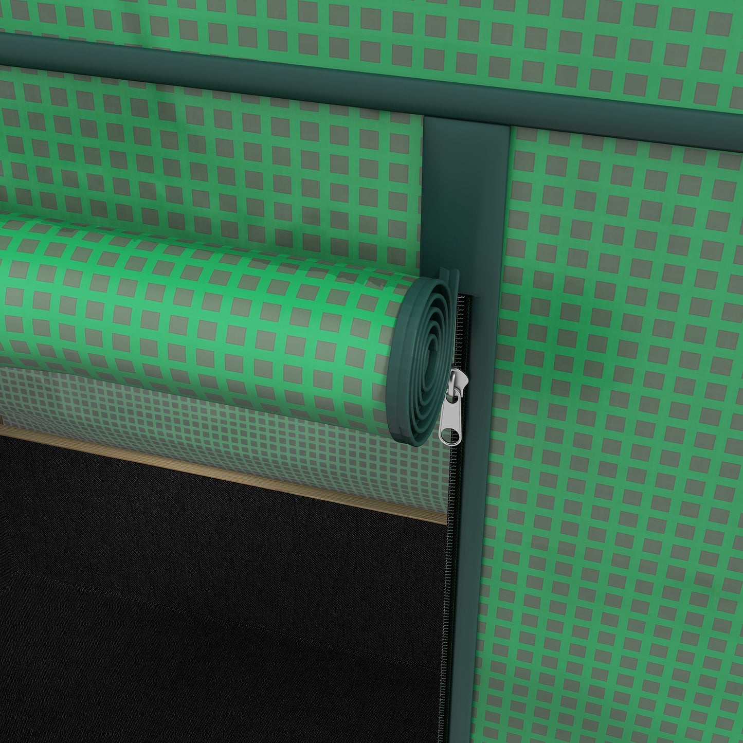 Outsunny 2-in-1 Hochbeet Pflanzenkasten Frühbeet Gewächshaus, 86 cm x 60cm x 165 cm, Natur + Grün