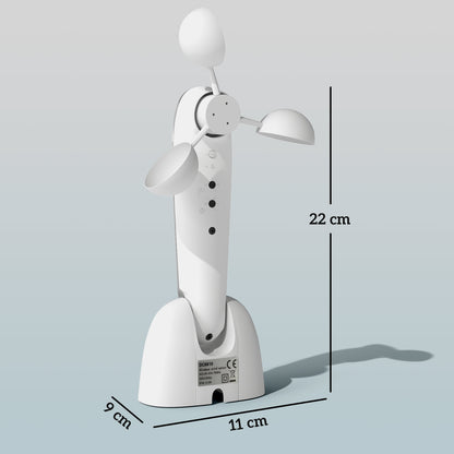 Outsunny Sonnensensor Elektrischer Windsensor Wetterstation Außensensor Windwächter 22 x 11 x 9 cm Weiß