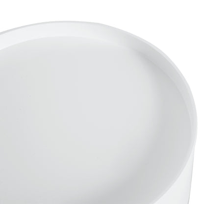 HOMCOM Couchtisch mit Schublade, rund, Skandi-Design, Schutzrand, Holz, Ø38 x H45 cm, Weiß