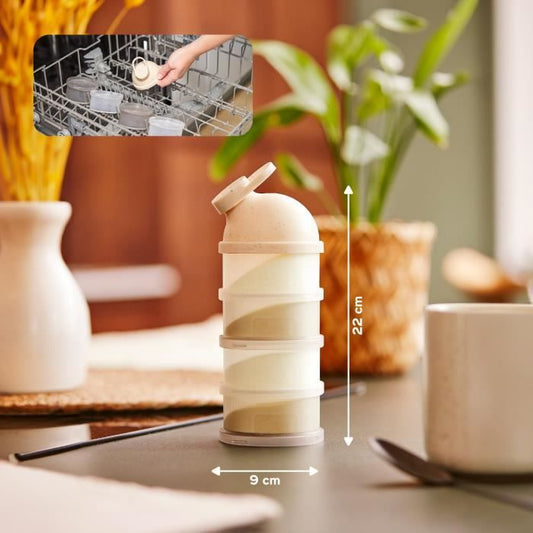 Babymoov Babydose Powdered Milk Dispenser Boxes - Ergonomic pouring spout - Made in France, Beige