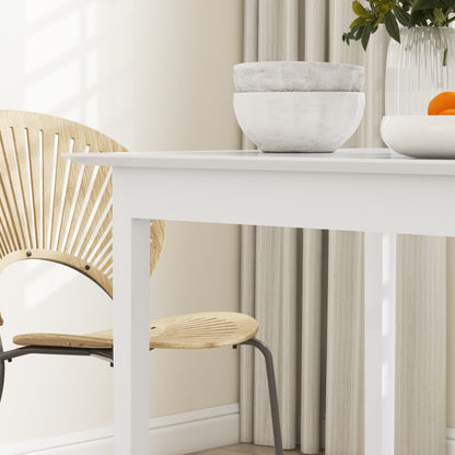 HOMCOM Küchentisch Esstisch Quadratischer Tisch, modernes Design, 75 cm x 75 cm x 76 cm, Weiß