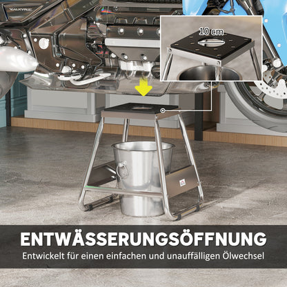 HOMCOM Motorrad Ständer, universal Motorrad Halterung bis 500kg belastbar, Motorradständer Stahl Grau